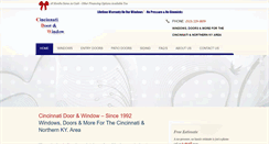 Desktop Screenshot of cincinnatidoorandwindow.com